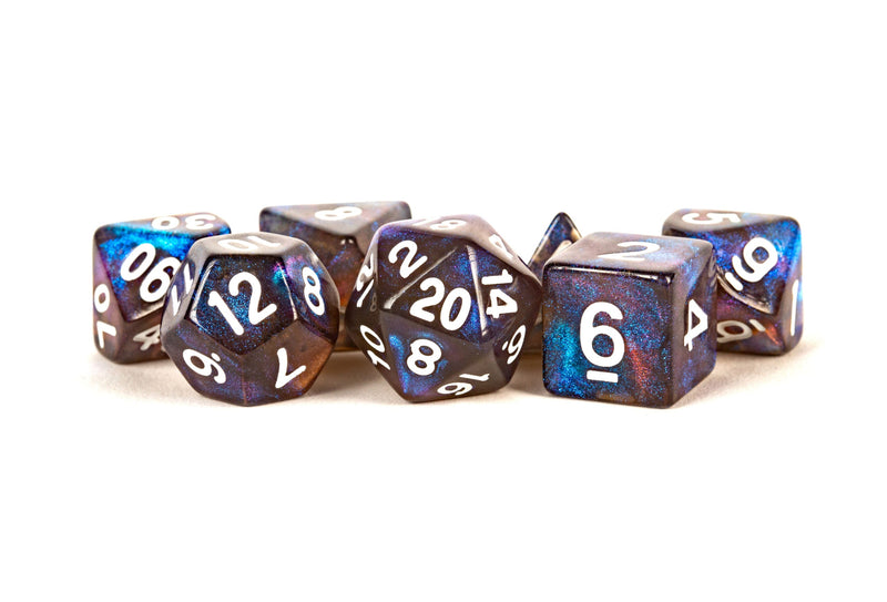 MDG – Acrylic Dice: Stardust Galaxy Poly Set