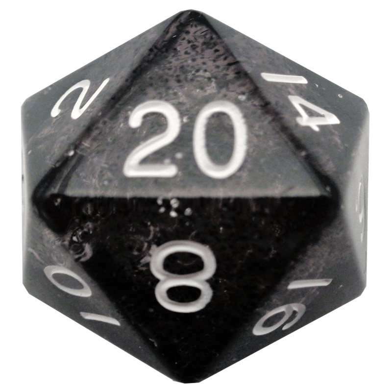 Mega Acrylic d20: Ethereal Black