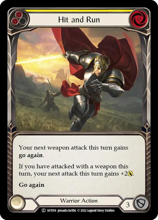 Hit and Run (Yellow) [1HT019] (History Pack 1 Dorinthea Blitz Deck)