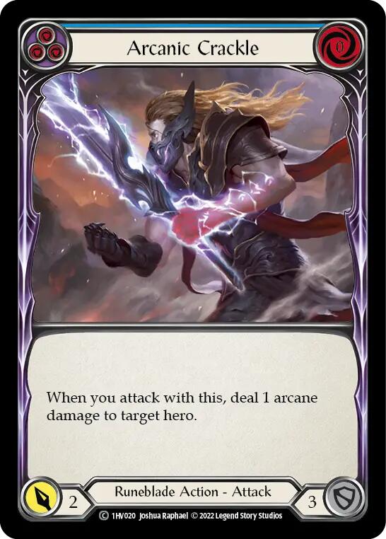 Arcanic Crackle (Blue) [1HV020] (Historic Pack 1 Blitz Deck Viserai)