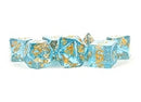 Resin Polyhedral Dice Set: Blue w/ Gold Foil
