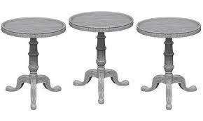 WizKids Deep Cuts Unpainted Miniatures Small Round Tables
