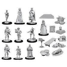 WizKids Deep Cuts Unpainted Miniatures Towns People Castle
