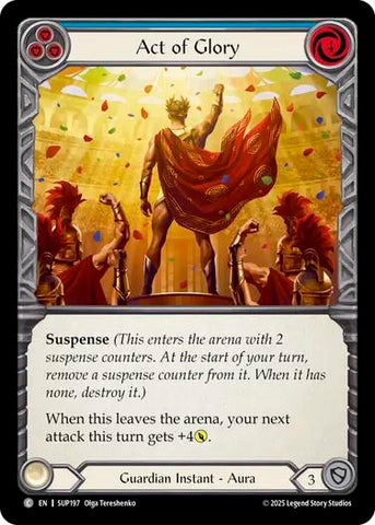 Act of Glory (Blue) [SUP197] (Super Slam)  Rainbow Foil