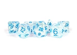 Flash Resin Poly Set: Clear w/ L. Blue Numbers