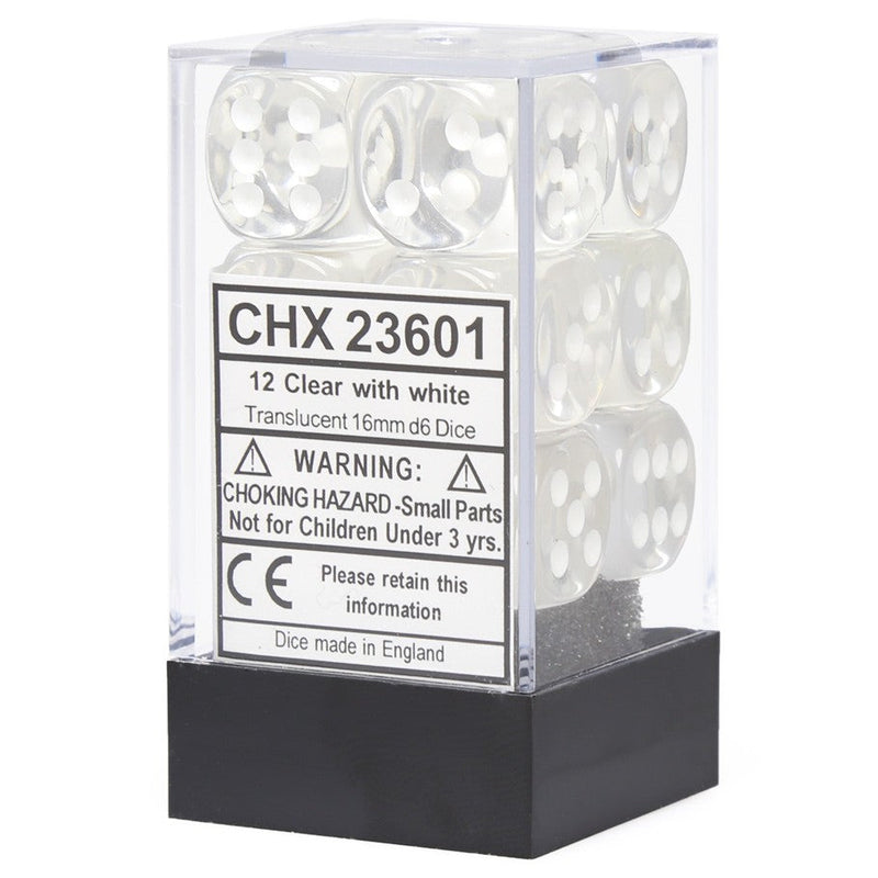 Chessex 12-Die Set - Translucent