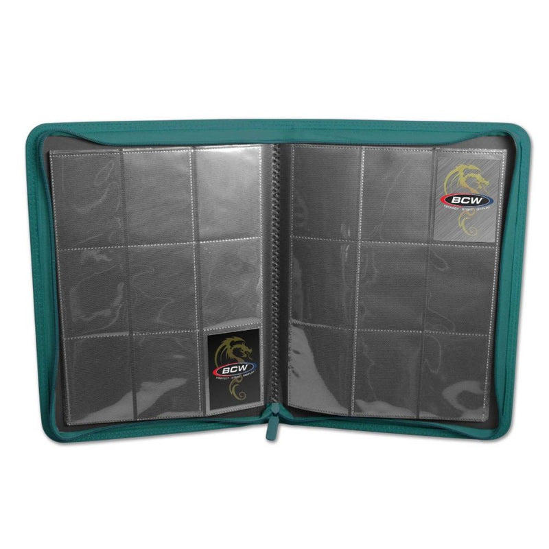 BCW Zipper-Folio LX 9-Pocket - Teal