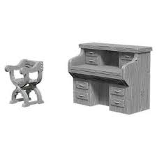 D&D Miniature Figurine - Desk & Chair