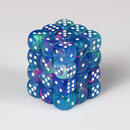 Chessex – Festive 12mm d6 Waterlily /white Dice Block (36 dice)