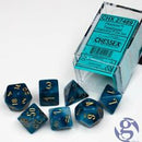 Phantom Teal w/gold Classic Polyhedral 7-Die Set