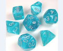 Chessex 7-Die Polyhedral Set - Cirrus (Aqua/Silver)