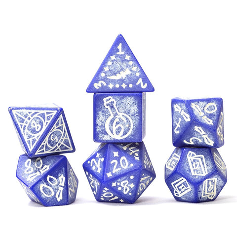 Sirius Dice – Dice Set – Illusory Stone: Purple Agate