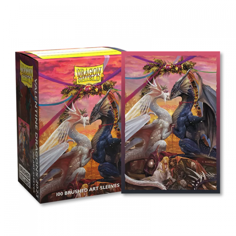 Dragon Shield  -  Brushed Art Sleeves - Valentine Dragons 2023